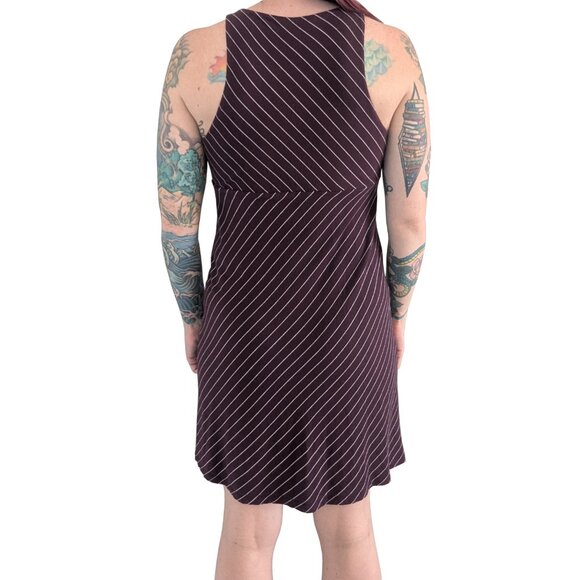 Athleta Santorini Mix Stripe Purple Athleisure Dress | PS - Picture 2 of 5